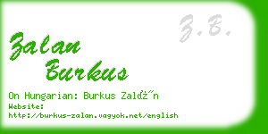 zalan burkus business card